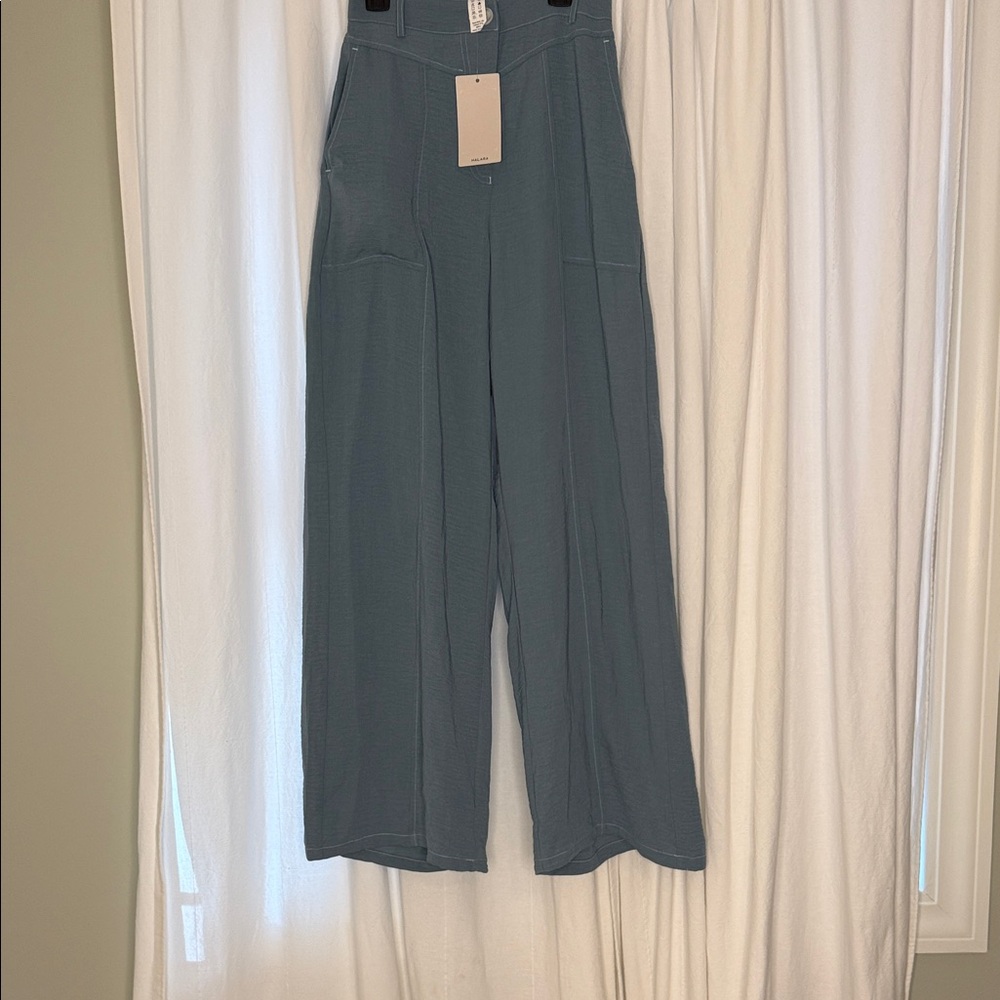 HALARA Teal Wide-Leg Pants